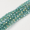 Electroplate Glass Beads Strands GC885Y-2-1