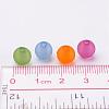 Mixed Color Frosted Round Shaped Transparent Acrylic Beads X-PL582M-4
