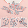8 Pairs Ethnic Style Flower Pattern Computerized Embroidery Appliques PATC-GF0001-84A-6