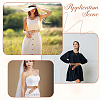 Cloth Woven Rhombus with Wood Chain Belts for Women AJEW-WH20019-125A-5