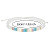 Bohemian Style Glass Seed Bead & Plastic Braided Bead Bracelets LS-QF8968-1-2