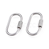 Tarnish Resistant 304 Stainless Steel Screw Carabiner Lock Charms X-STAS-K192-01P-1