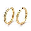 Clear Cubic Zirconia Hoop Earrings EJEW-F302-02G-2