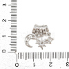 Brass Micro Pave Clear Cubic Zirconia Pendants KK-Z151-03P-02-3