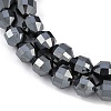 Electroplated Synthetic Non-magnetic Hematite Energy Prism Beads Strands G-H072-M01-01-3