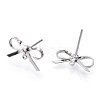 Brass Stud Earring Findings X-KK-S350-013P-2