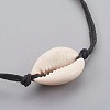 Adjustable Cowrie Shell Anklets AJEW-AN00242-3