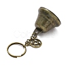 Iron Bell & Hollow Out Alloy Pendant Keychains KEYC-JKC00998-02-4