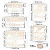 5 Sets 5 Style Wooden Door Signs AJEW-CN0001-50-2