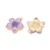 Rack Plating Alloy Enamel Pendants ENAM-N056-365KCG-03-2
