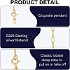 1Pc 925 Sterling Silver Chain Extender STER-BC0002-62G-5
