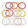 15Pcs 15 Styles Faceted Rondelle Glass Beaded Stretch Bracelet Sets BJEW-JB10837-4