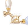 3Pcs 3 Styles Imitation Gemstone & ABS Imitation Pearl Acrylic Beaded Bracelets for Women BJEW-JB12157-5