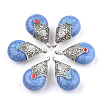 Tibetan Style Resin Pendants RESI-T022-16E-1