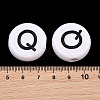 Opaque White Acrylic European Beads AC-CBA3BDD-01Q-3