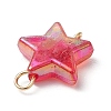 Transparent Acrylic Star Connector Charms PALLOY-JF03548-5