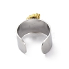 304 Stainless Steel Open Cuff Rings RJEW-K258-08GP-09-4