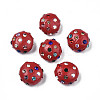 Polymer Clay Rhinestone Beads RB-S056-27C-1