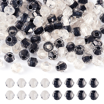 2Bags 200Pcs Transparent Glass Beads GLAA-TA0003-44G-1