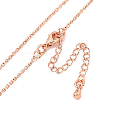 Brass Cable Chain Necklaces for Women NJEW-G084-15RG-1