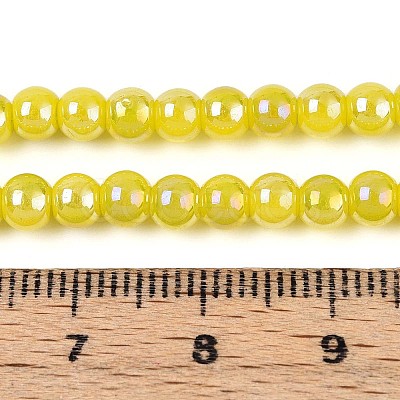 Electroplate Opaque Glass Beads Strands GLAA-T032-P4mm-AB16-1