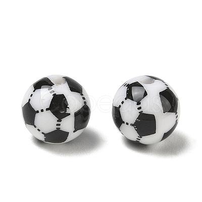 Sports Opaque Acrylic Beads AC-CBAC27C-02-1