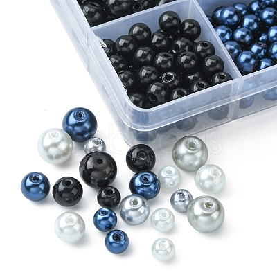 460Pcs 12 Style Glass Pearl Beads HY-FS0001-07-1