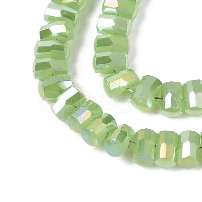 Electroplate Imitation Jade Glass Beads Strands EGLA-N022-09A-D02-1