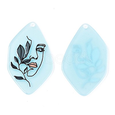 Translucent Cellulose Acetate(Resin) Pendants KY-T040-44-1