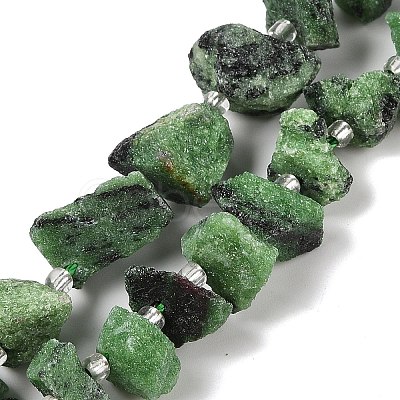 Natural Ruby in Zoisite Beads Strands G-Q023-A01-01-1