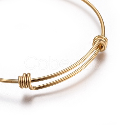 304 Stainless Steel Bangles BJEW-F357-01G-1