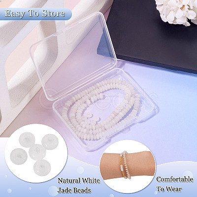 1 Strand Natural White Jade Beads Strands G-TA0002-79-1