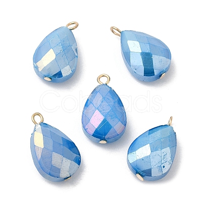 Imitation Jade Glass Pendants KK-Q777-02G-02-1