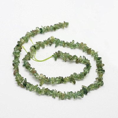 Chips Natural Green Apatite Beads Strands G-N0164-26-1