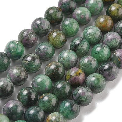 Natural Ruby in Zoisite Beads Strands G-R011-A02-01-1