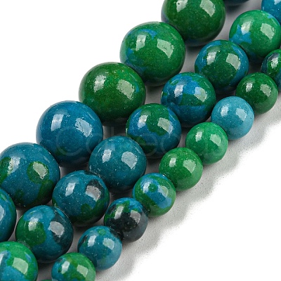 Synthetic Chrysocolla Beads Strands LS-G-L529-B01-10mm-1