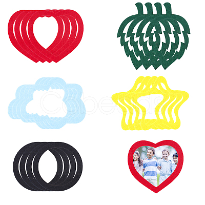 20Pcs 5 Style Star Wool Felt Frame Newborn Growth Milestone Blanket Photo Props Photo Frame DIY-AR0001-96-1