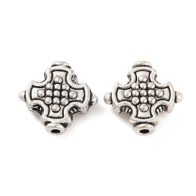 Cross Tibetan Style Alloy Beads TIBEB-ZN-3284-AS-RS-1