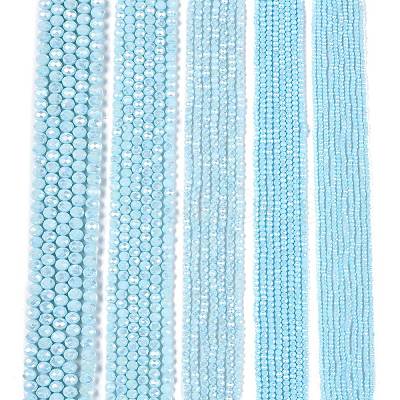 Electroplate Glass Beads Strands EGLA-A044-P8mm-B06-1