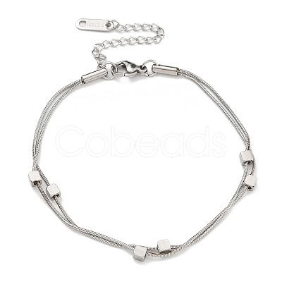201 Stainless Steel Multi-Strand Chain Bracelets LS-BJEW-H618-20P-1