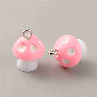 Opaque Resin Pendants RESI-WH0035-13F-1