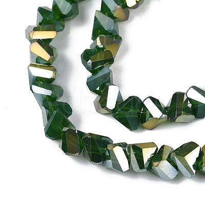 Electroplate Opaque Glass Beads Strands GLAA-N022-4mm-17-1