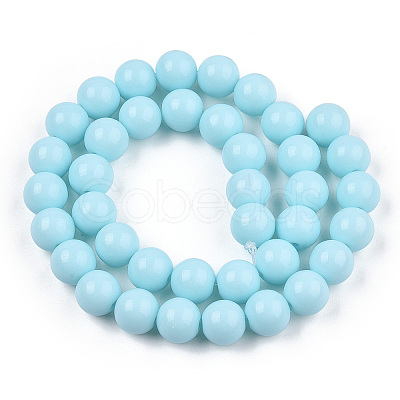 Opaque Solid Color Glass Beads Strands GLAA-T032-P4mm-10-1-1