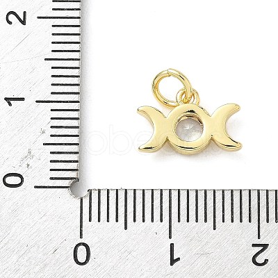 Brass Micro Pave Cubic Zirconia Pendants KK-Z120-33G-1