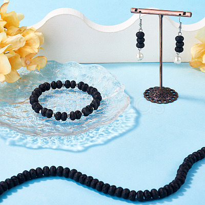 1 Strand Natural Lava Rock Beads Strands G-TA0003-44B-1