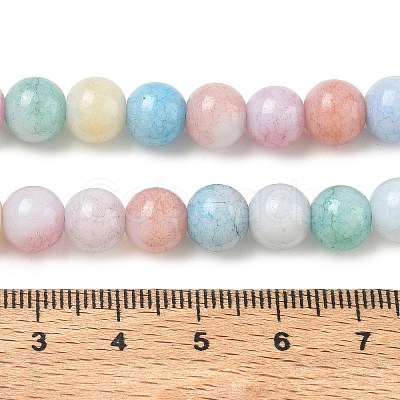 Ombre Effect Dyed Glass Beads Strands GLAA-T031-01O-06-1