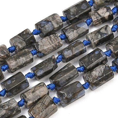 Natural Glaucophane Beads Strands G-A314-A08-01-1