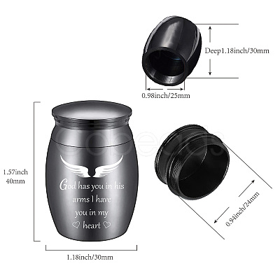 Alloy Cremation Urn Kit AJEW-CN0001-11L-1