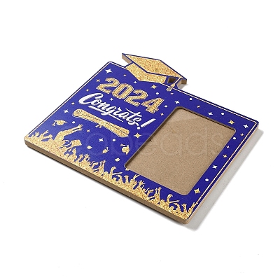 Graduate Theme Wood with Acrylic Rectangle Picture Frame AJEW-D069-01A-1