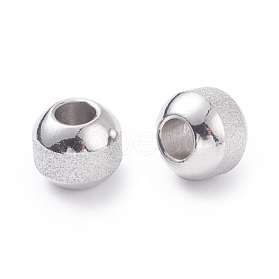 Non-Tarnish Textured 304 Stainless Steel Beads STAS-P306-01C-P-1